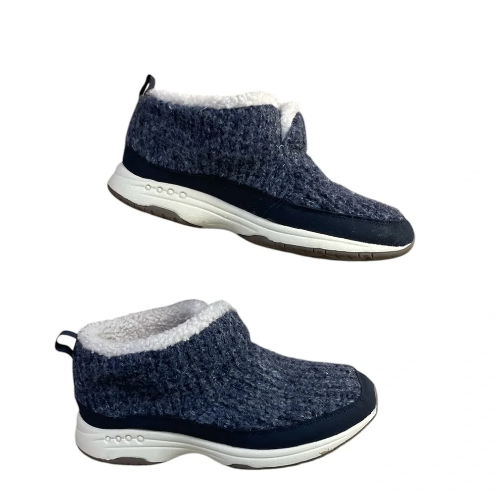 New Easy Spirit Navy Trippin Cozy Ankle Booties Size 11